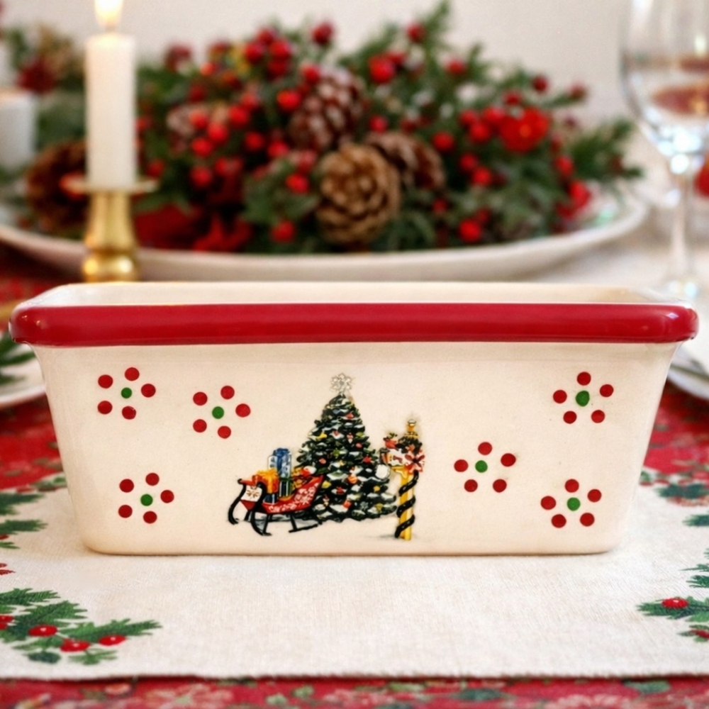 Temp-Tations by Tara Holiday Ceramic Mini Loaf Pan